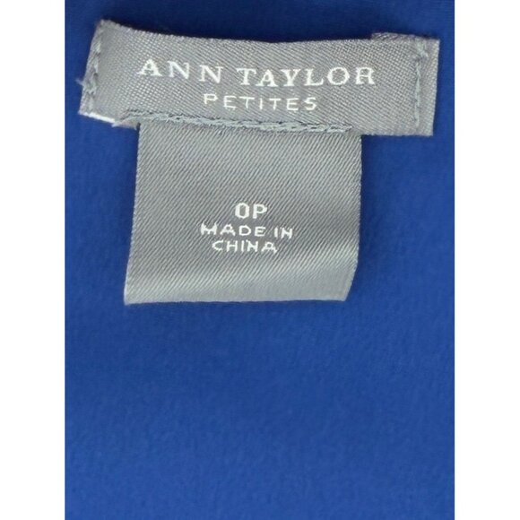 VTG Ann Taylor Royal Blue Silk A-Line Twist Front Mini Dress | 90s Quiet Luxury - Picture 9 of 12